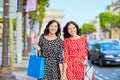 Beautiful twin sisters in Paris, France Royalty Free Stock Photo