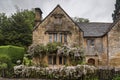 Beautiful and typical Cotswold Stone house in the Cotswold village of Stanway, Gloucestershire, Cotswolds, UK