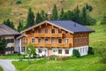 A beautiful typical mountain guests house on austrian alps