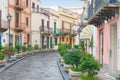 a beautiful typical multicolored street in Lipar