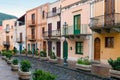 a beautiful typical multicolored street in Lipar