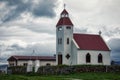 Beautiful typical old wooden church somewhere on iceland Royalty Free Stock Photo