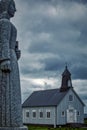 Beautiful typical old wooden church somewhere on iceland Royalty Free Stock Photo