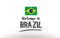 welcome to brazil country flag logo card banner design poster Royalty Free Stock Photo