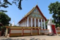 Beautiful ubosot, Thai temple named Wat Koh Hong, Nakhon Sawan Province, Thailand, March 1, 2022.