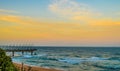 Beautiful Umhlanga Promenade Pier a whalebone made pier in Kwazulu Natal Durban North South Africa during sunset Royalty Free Stock Photo