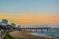 Beautiful Umhlanga Promenade Pier a whalebone made pier in Kwazulu Natal Durban North South Africa during sunset Royalty Free Stock Photo