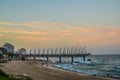 Beautiful Umhlanga Promenade Pier a whalebone made pier in Kwazulu Natal Durban North South Africa during sunset Royalty Free Stock Photo