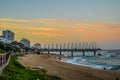 Beautiful Umhlanga Promenade Pier a whalebone made pier in Kwazulu Natal Durban North South Africa during sunset Royalty Free Stock Photo