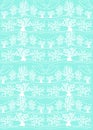 Beautiful seamless Living Coral Reef pattern Illustration, Tropical pattern with White Corals Turquoise Background