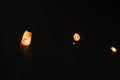 Beautiful Unfounded floating lanthern on Yi Peng festival and Loy Krathong day. Chiang Mai,Thailand