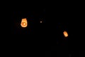 Beautiful Unfounded floating lanthern on Yi Peng festival and Loy Krathong day. Chiang Mai,Thailand