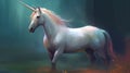 Beautiful unicorn horse . Ancient mythical creature Royalty Free Stock Photo