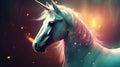 Beautiful unicorn horse . Ancient mythical creature Royalty Free Stock Photo