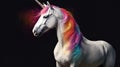 Beautiful unicorn horse . Ancient mythical creature