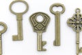 Beautiful Unique Antique Metal Keys Royalty Free Stock Photo