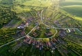 Beautiful unique circular village in Romania Royalty Free Stock Photo