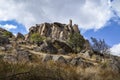 Beautiful unique landscape in Ihlara valley in Cappadocia, most famous valley in Turkey Royalty Free Stock Photo