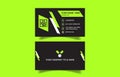 Beautiful unique office business card templates vector files design black and green Royalty Free Stock Photo