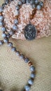 Beautiful unique prayer rope with Mother of God medallion Icon of St. Prohor Pcinjski