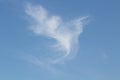 Beautiful and unique shape cloud in blue sky with copy space Royalty Free Stock Photo