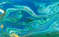 Beautiful unique turquoise acrylic marble background.