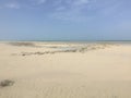 The beautiful unspoilt beach of Fuwairit, Qatar Royalty Free Stock Photo