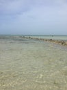 The beautiful unspoilt beach of Fuwairit, Qatar Royalty Free Stock Photo