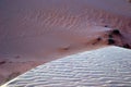 Beautiful sand dune patterns and depth of field. Royalty Free Stock Photo