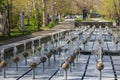 Beautiful unusual fountain in the park of Yerevan. Armenia Beautiful unusual fountain in the park of Yerevan. Armenia Royalty Free Stock Photo