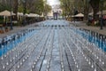 Beautiful unusual fountain in the park of Yerevan. Armenia Royalty Free Stock Photo