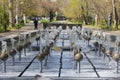 Beautiful unusual fountain in the park of Yerevan. Armenia Beautiful unusual fountain in the park of Yerevan. Armenia Royalty Free Stock Photo