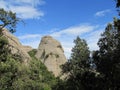 Beautiful unusual shaped mountain rock formations of Montserrat, Spain Royalty Free Stock Photo