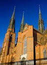 Beautiful Uppsala cathedral in sweden Royalty Free Stock Photo