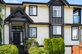 Beautiful upscale house facade in a Canadian neighborhood. Big custom made luxury house exterior