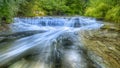 Beautiful Urban Waterfall In Erie Pennsylvania after a rainstorm Royalty Free Stock Photo