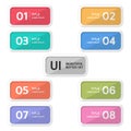 Beautiful user interface rectangle button set Royalty Free Stock Photo