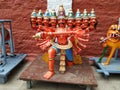 Beautiful Utsava Statue of Ravana, He is a multi headed rakshasa king of the island of Lanka