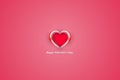 Beautiful valentine`s day background with red and white hearts