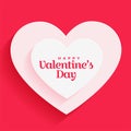 beautiful valentine's day cute lover heart pink background