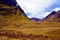 Beautiful valley near Loch Achtriochtan, Glencoe Royalty Free Stock Photo