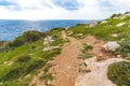 Beautiful valley by the sea. Trail leading along the coast. Seascape in Cyprus Ayia Napa Royalty Free Stock Photo