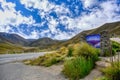 The Lindis Pass Summit scenic view out in Otago, New Zealand Royalty Free Stock Photo