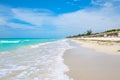 The beautiful Varadero beach in Cuba on a sunny summer day Royalty Free Stock Photo