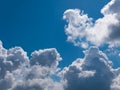 Beautiful various forms clouds in the high sky