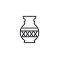 Beautiful vase outline icon
