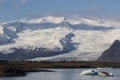Beautiful Vatnajokull glacier and mountains in Iceland