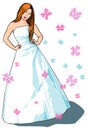 Beautiful vector bride Royalty Free Stock Photo