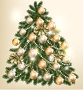 Beautiful vector Christmas tree for design Royalty Free Stock Photo