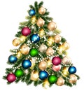 Beautiful vector Christmas tree for design Royalty Free Stock Photo